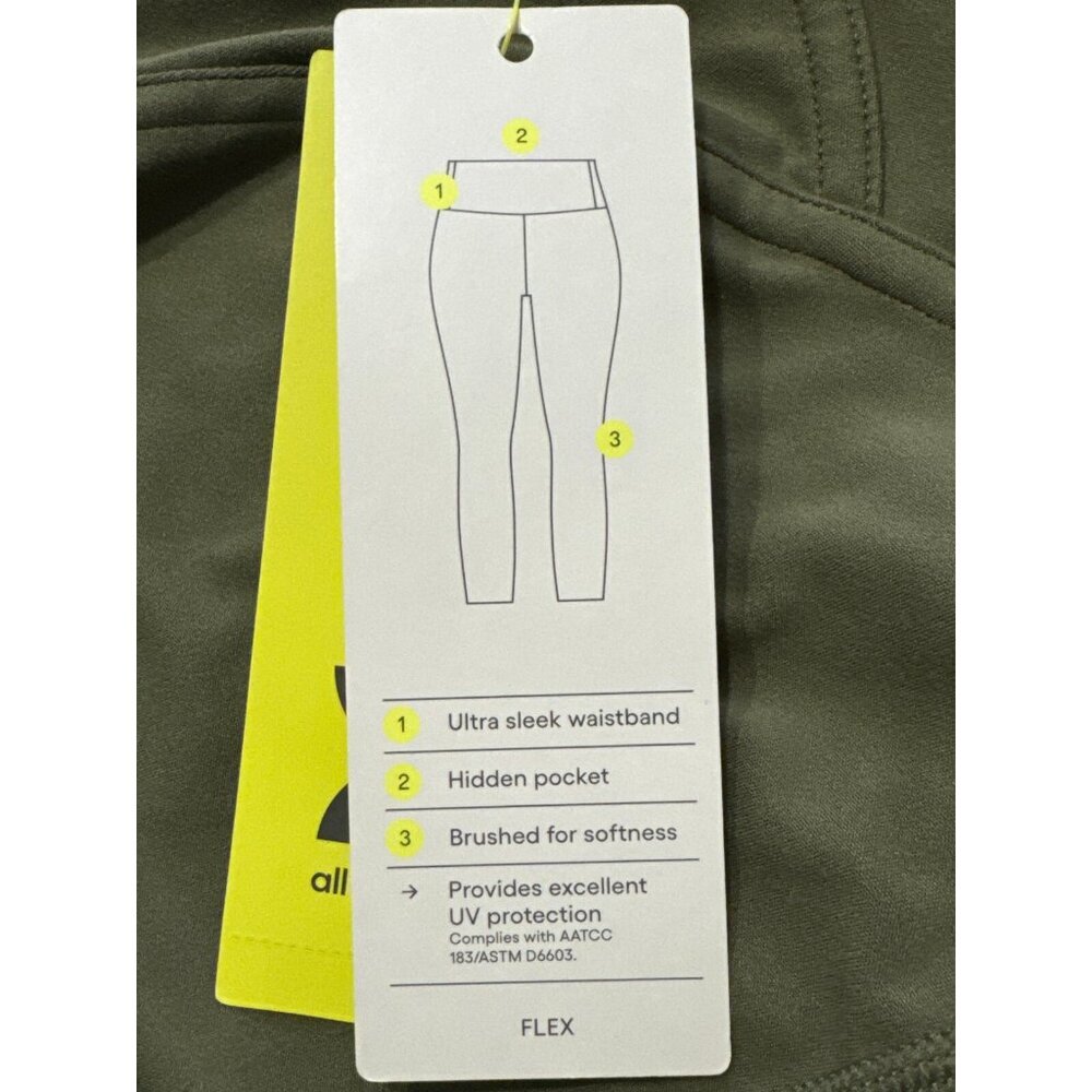 XS - Womens Ultra High-Rise Flex Leggings - All in Motion - Moss Green - Picture 7 of 8